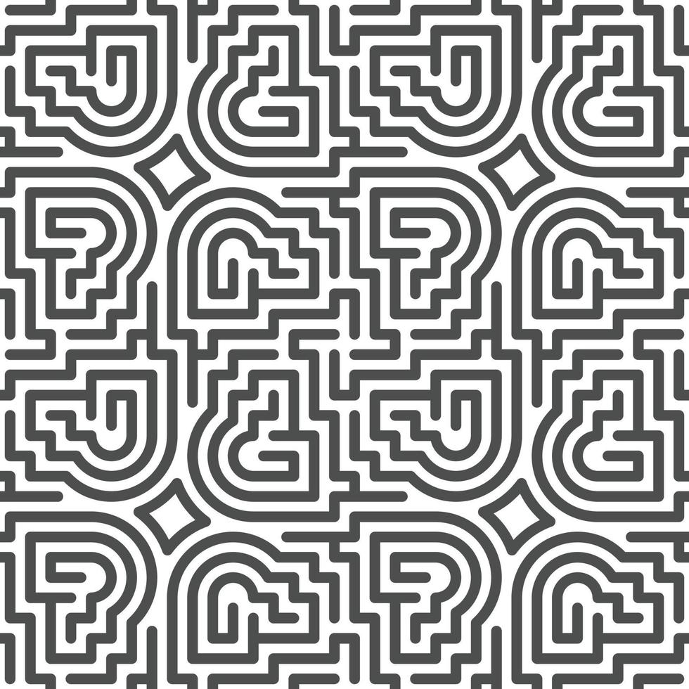 Abstract seamless geometric shape lines pattern vector