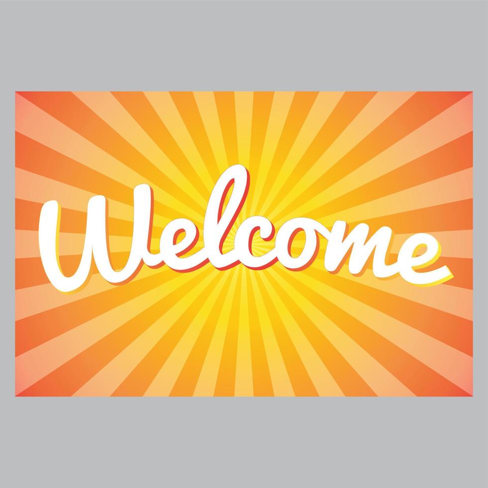 Creative welcome lettering concept design vector