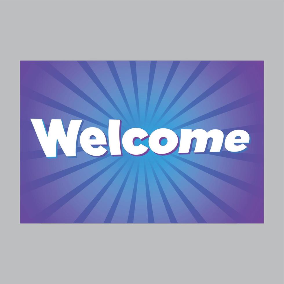 Creative welcome lettering concept design vector