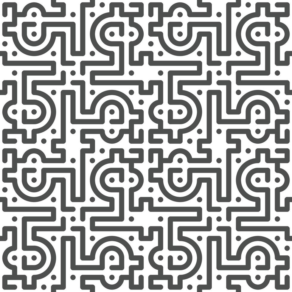 Abstract seamless geometric shape lines pattern vector