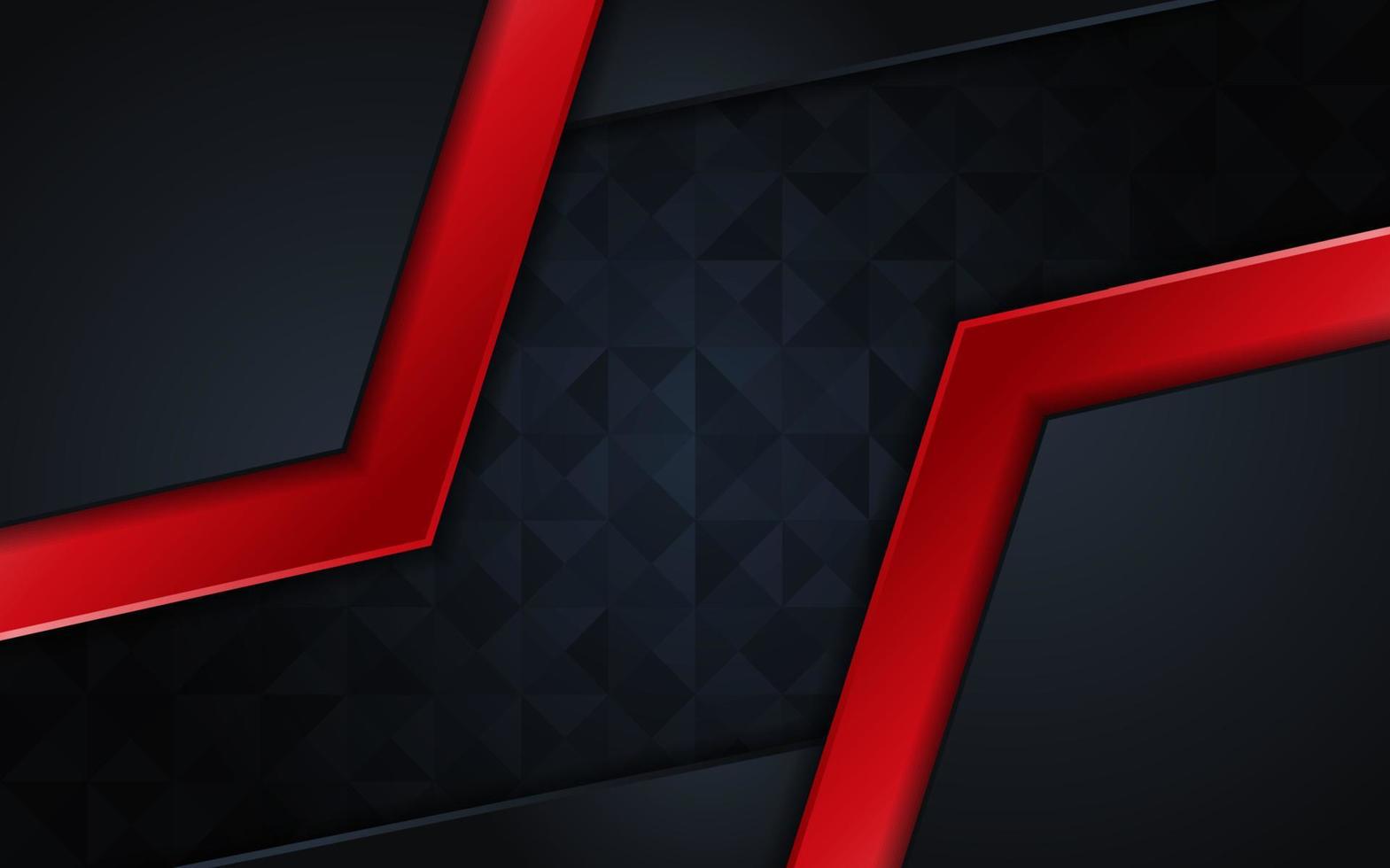 Black and red abstract background luxury shapes. vector