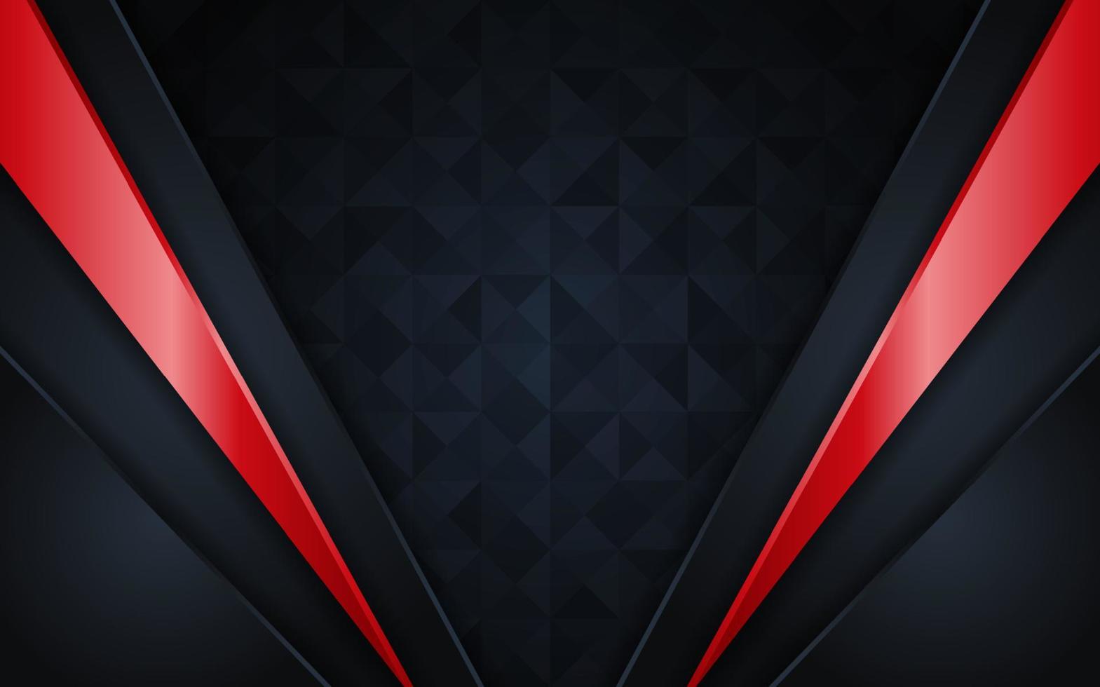 Black and red abstract background luxury shapes. vector