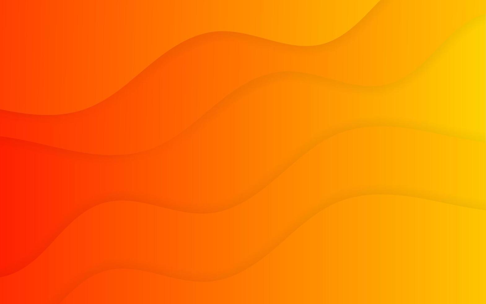 Orange waves background vector. Fluid gradient shapes composition vector