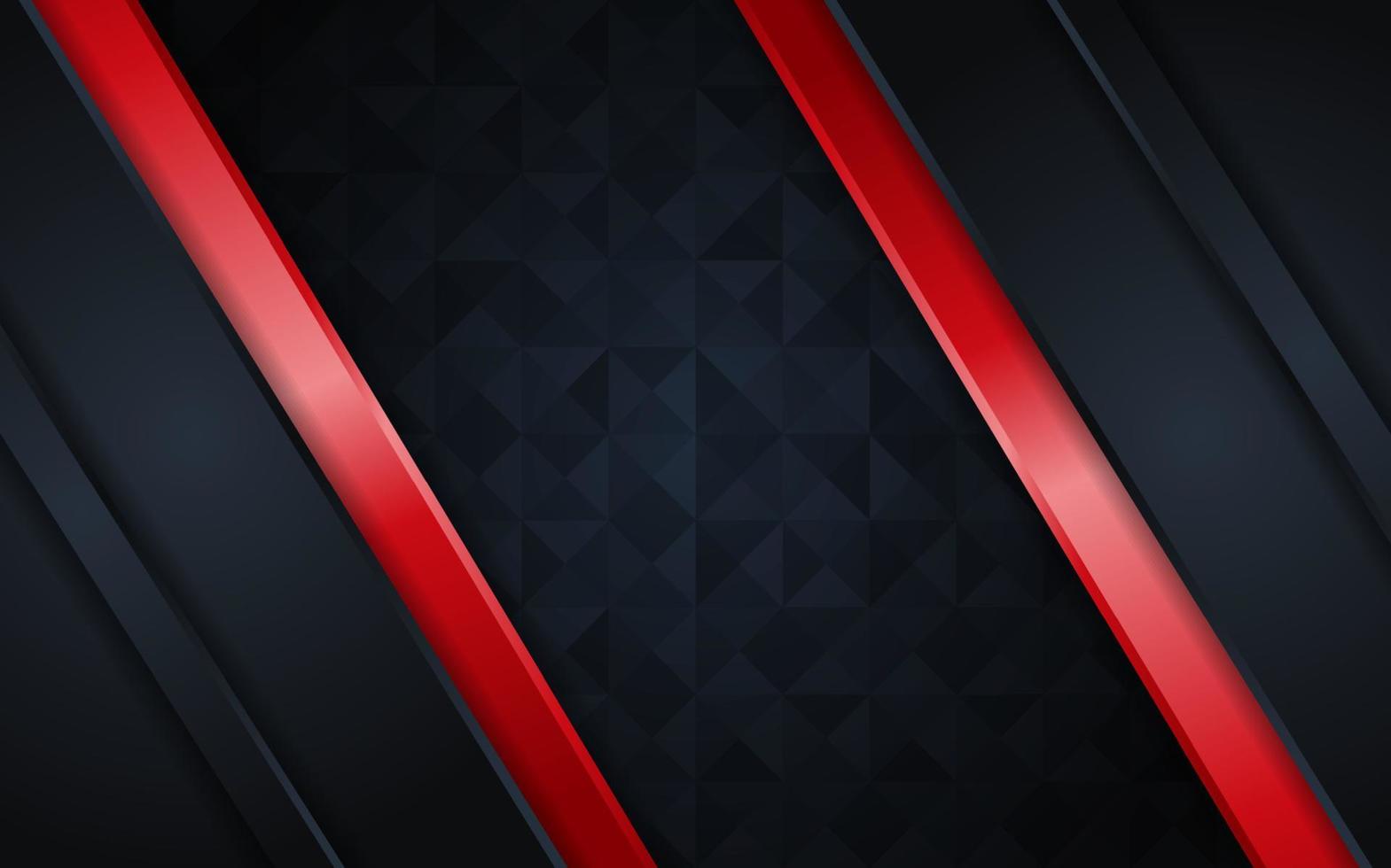Black and red abstract background luxury shapes. vector