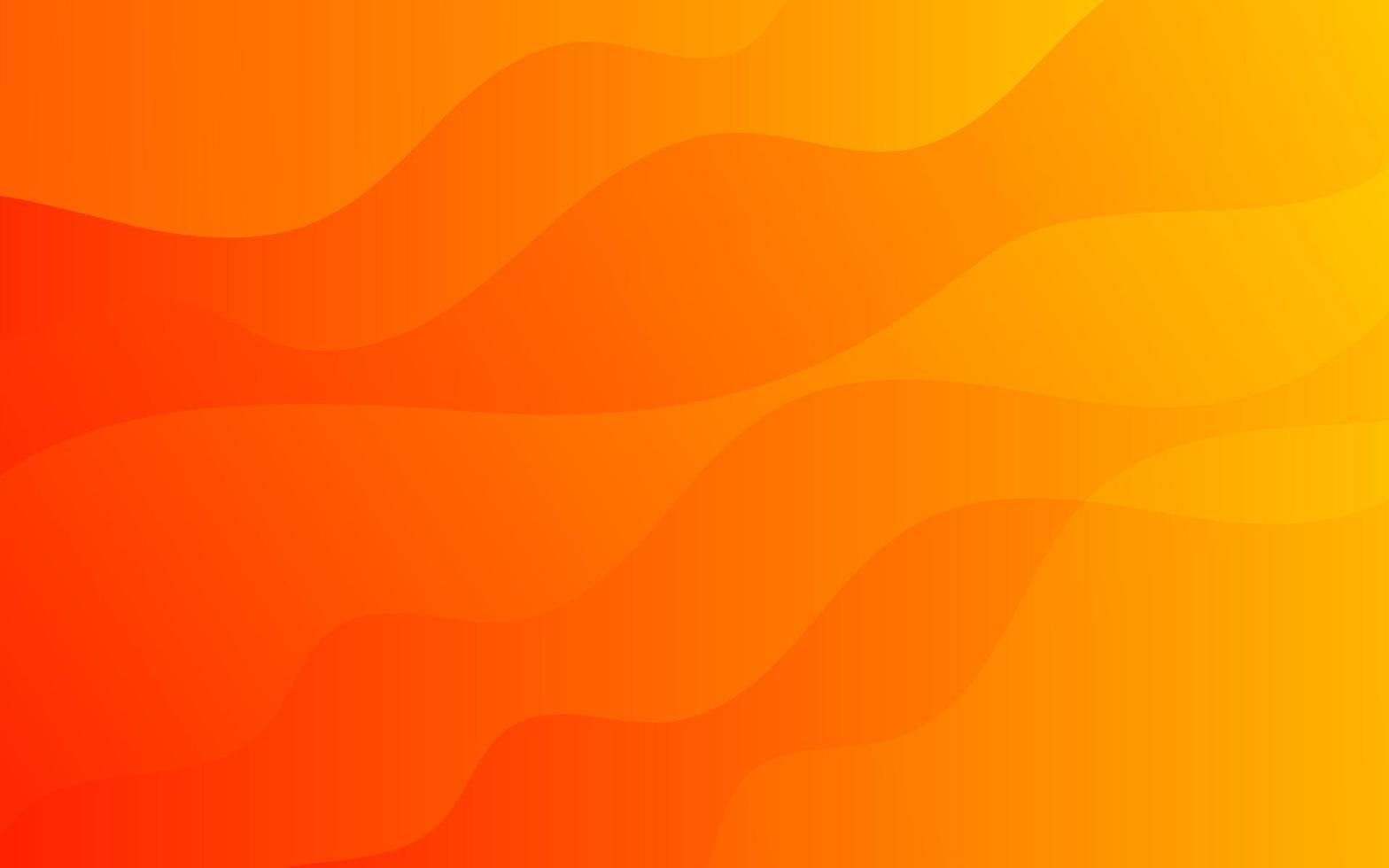 Orange waves background vector. Fluid gradient shapes composition vector