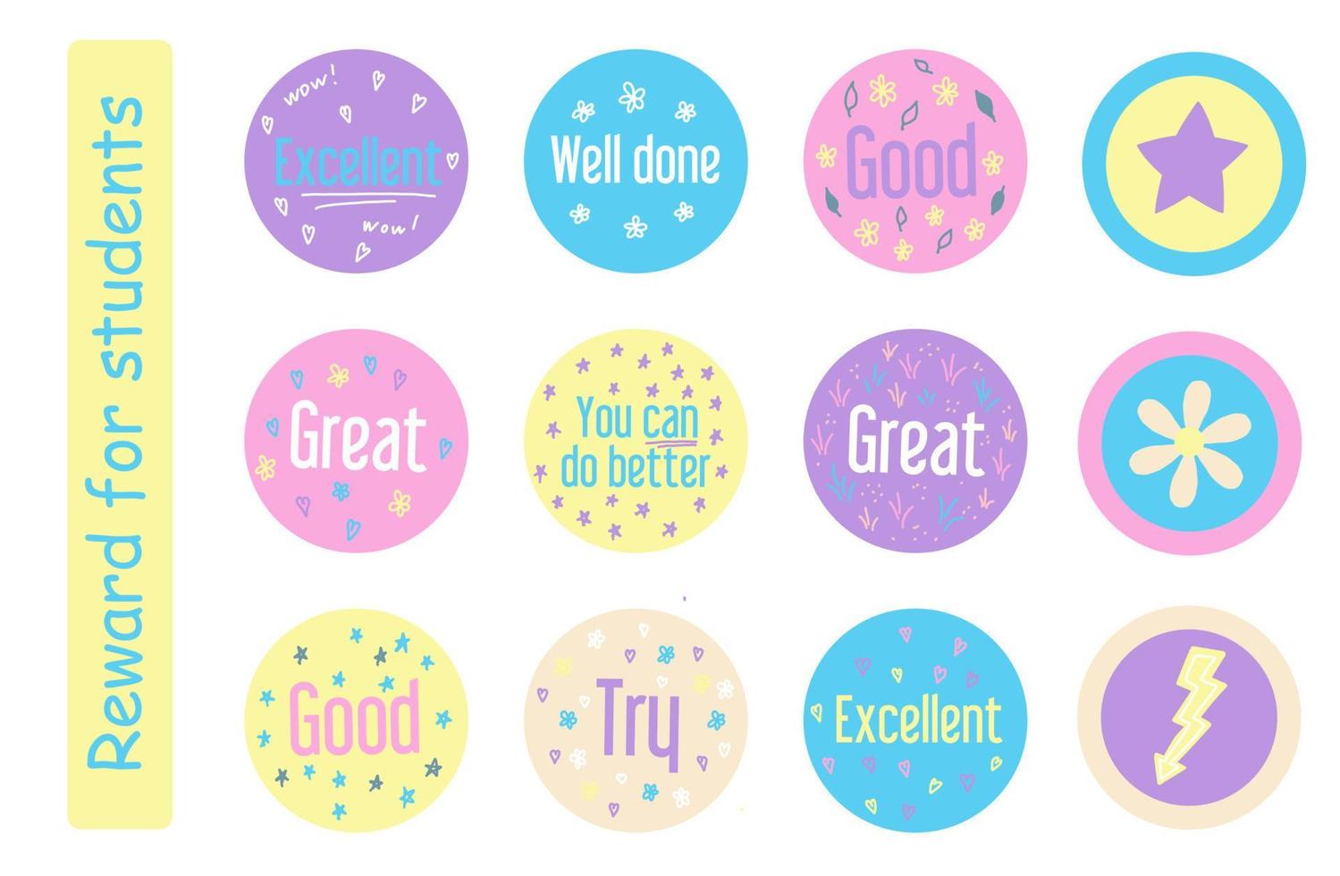 Awesome Funny Cute Teacher Reward Motivational vector