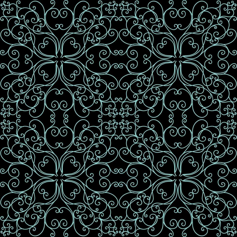 Baroque geometric ornament. Expensive seamless pattern for wallpaper on the wall and textiles. dark background vector