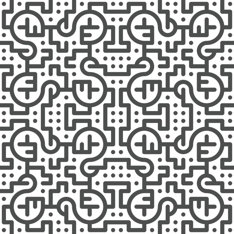 Abstract seamless geometric shape lines pattern vector