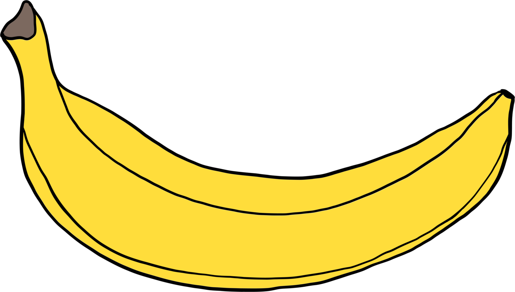 oodle freehand sketch drawing of banana fruit. png