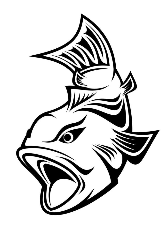 Fish character symbol vector