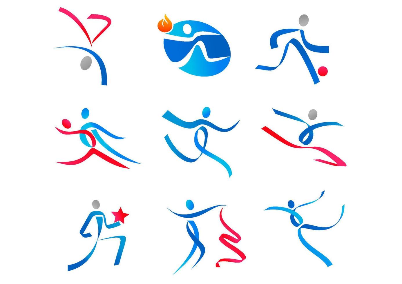 Dancing peoples symbols vector