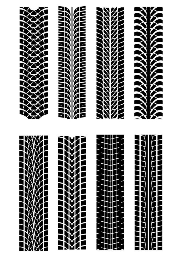 neumáticos y formas de neumáticos vector