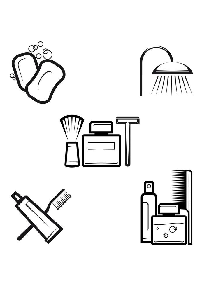 Hygiene isolated objects vector