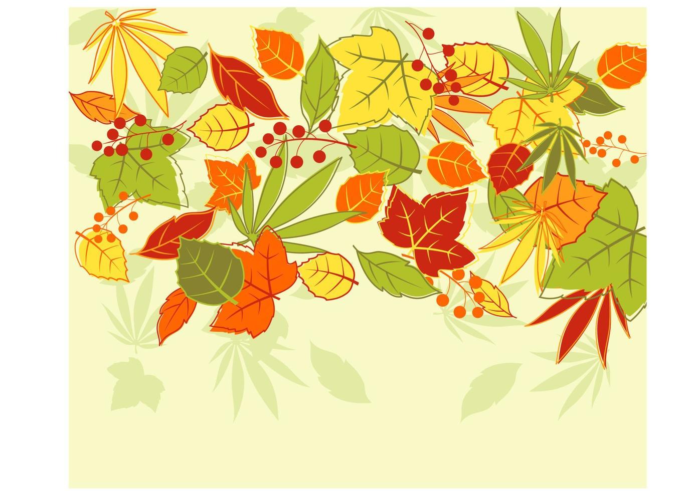 fondo de hojas de otoño vector