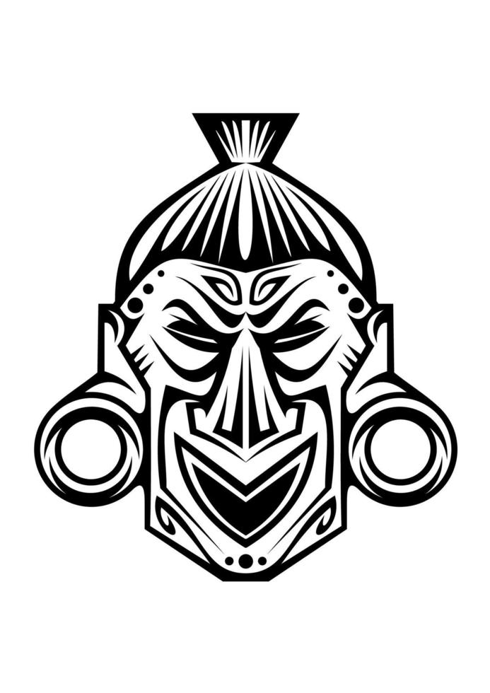 máscara tribal religiosa vector