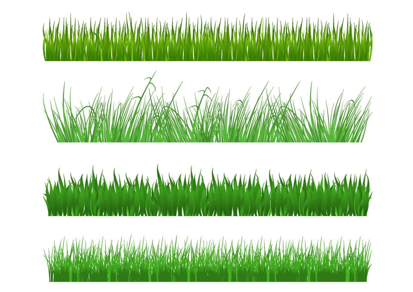 hojas de hierba verde vector