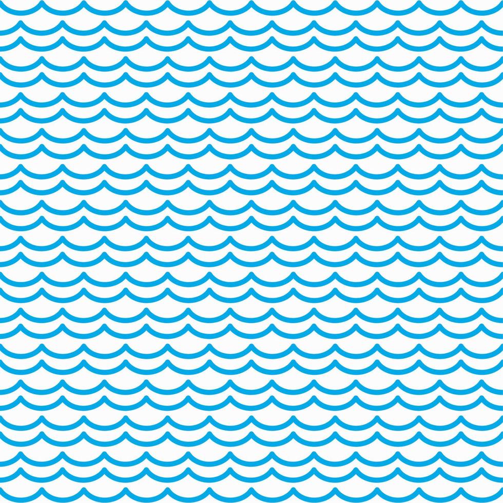 Blue ocean and sea waves abstract seamless pattern vector
