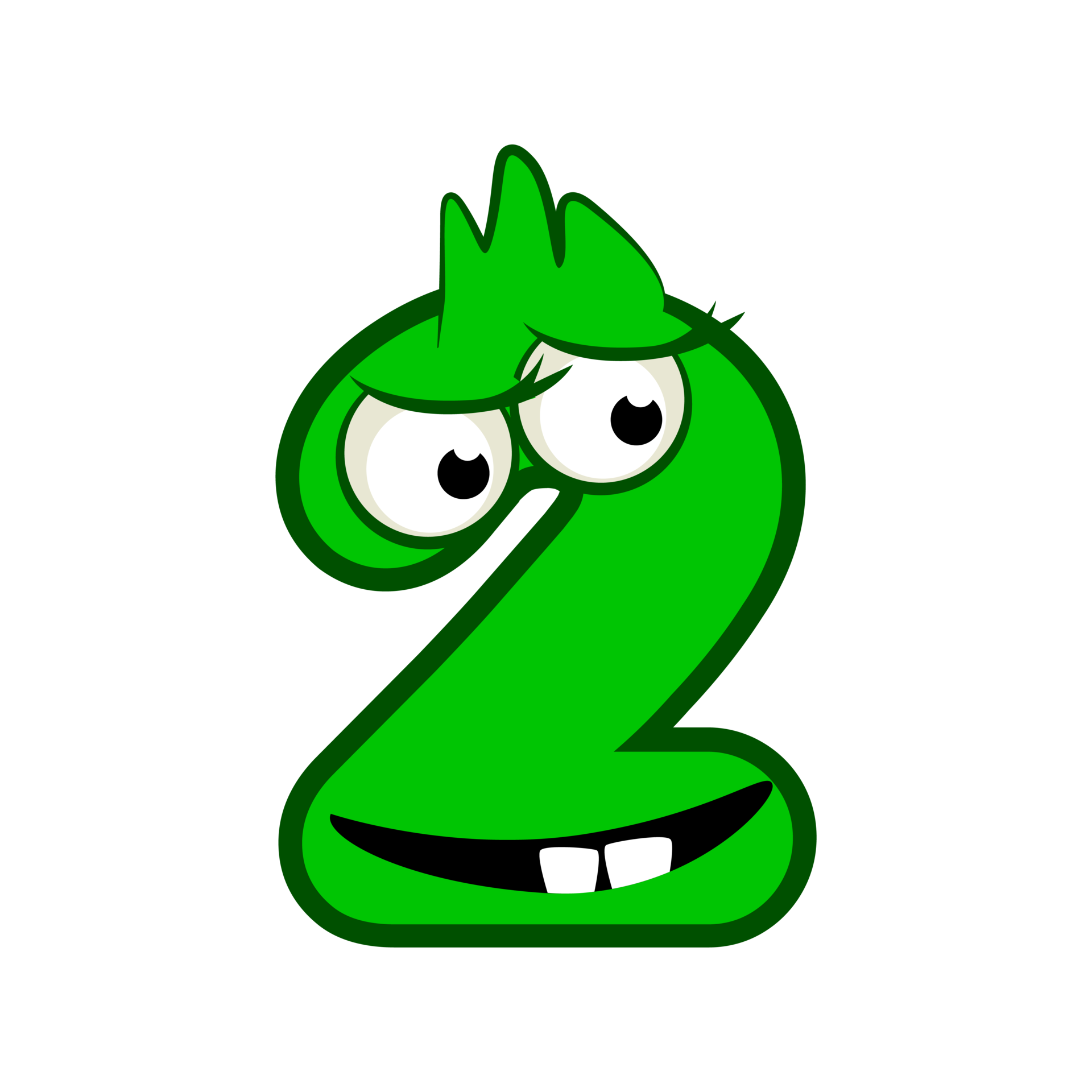 Free Cartoon Character Number Two Monster, numerical 2 11153374 PNG with  Transparent Background