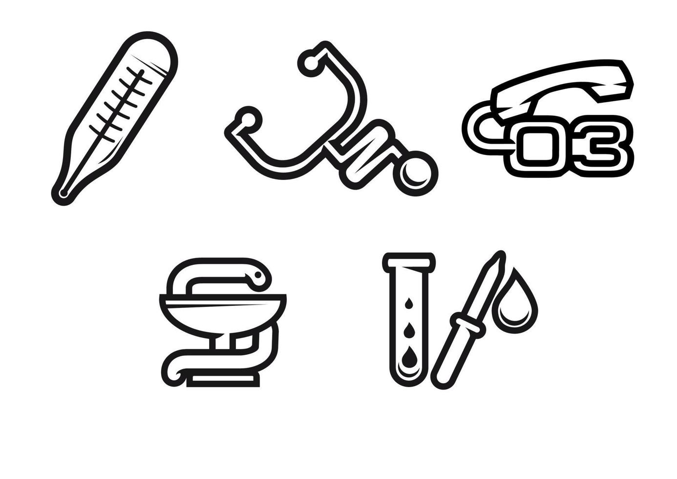 Medicine symbols and icons vector