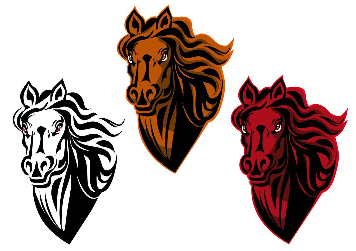 Horse tattoo  character vector
