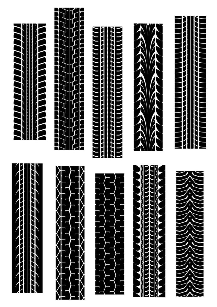 neumáticos y formas de neumáticos vector