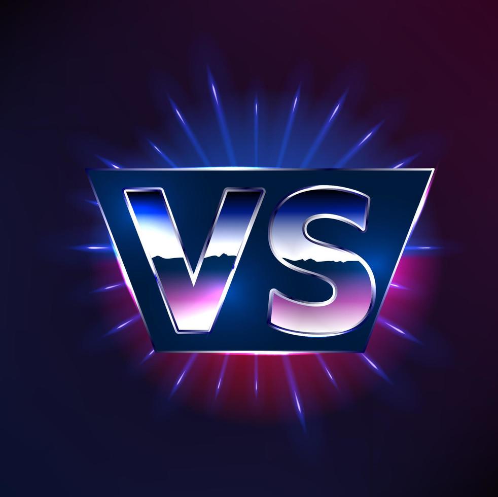 vs o versus signo vectorial, símbolo de juego o deporte vector