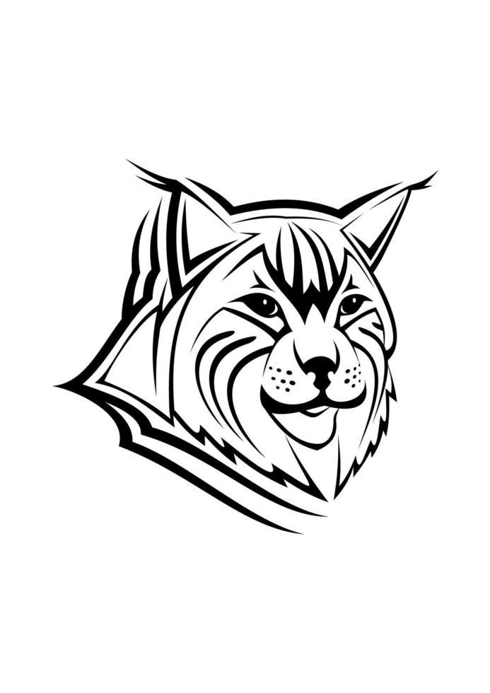 Lynx mascot character vector