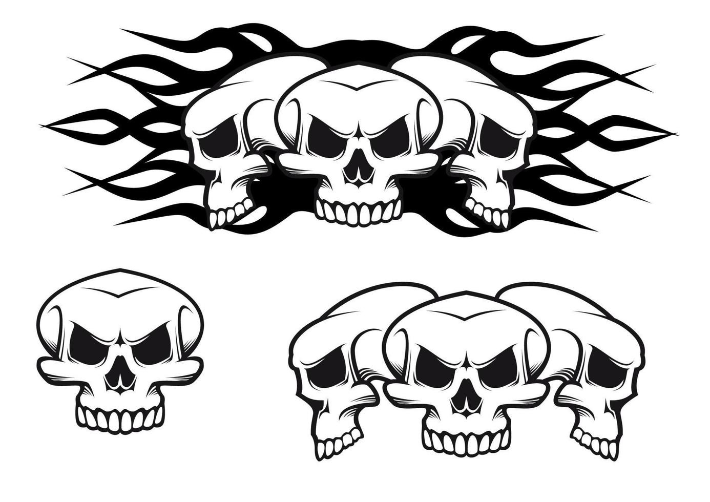 tatuajes tribales de calaveras 11153512 Vector en Vecteezy