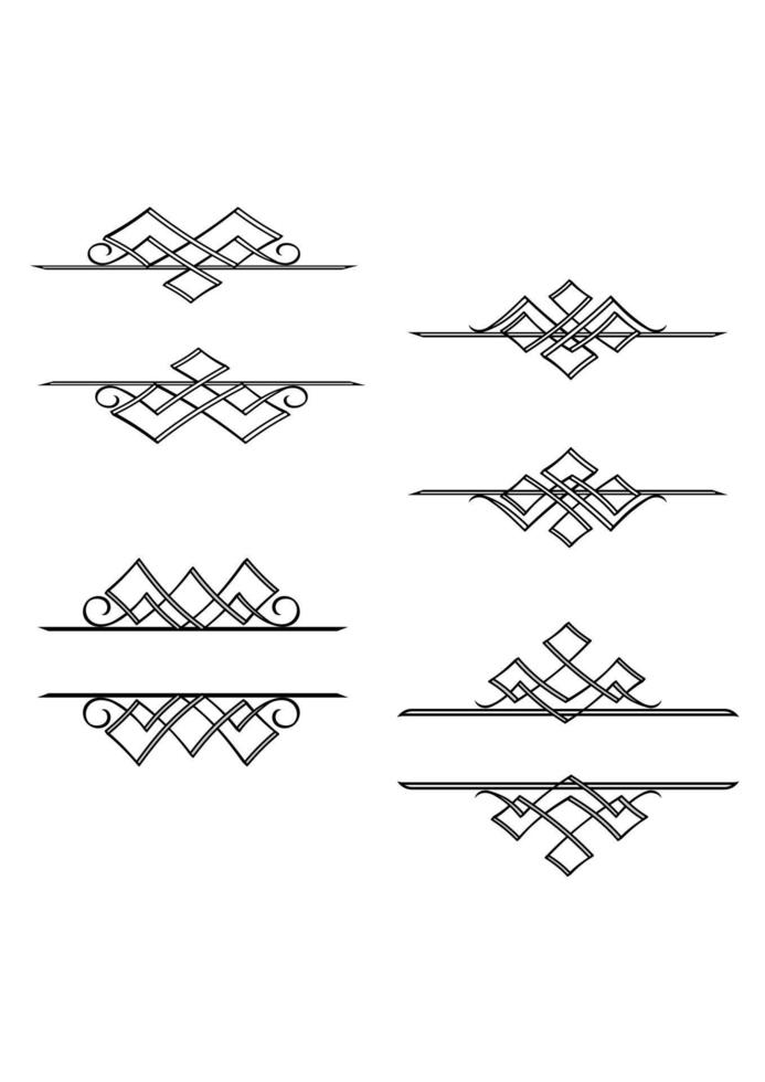 Vintage monograms and borders vector