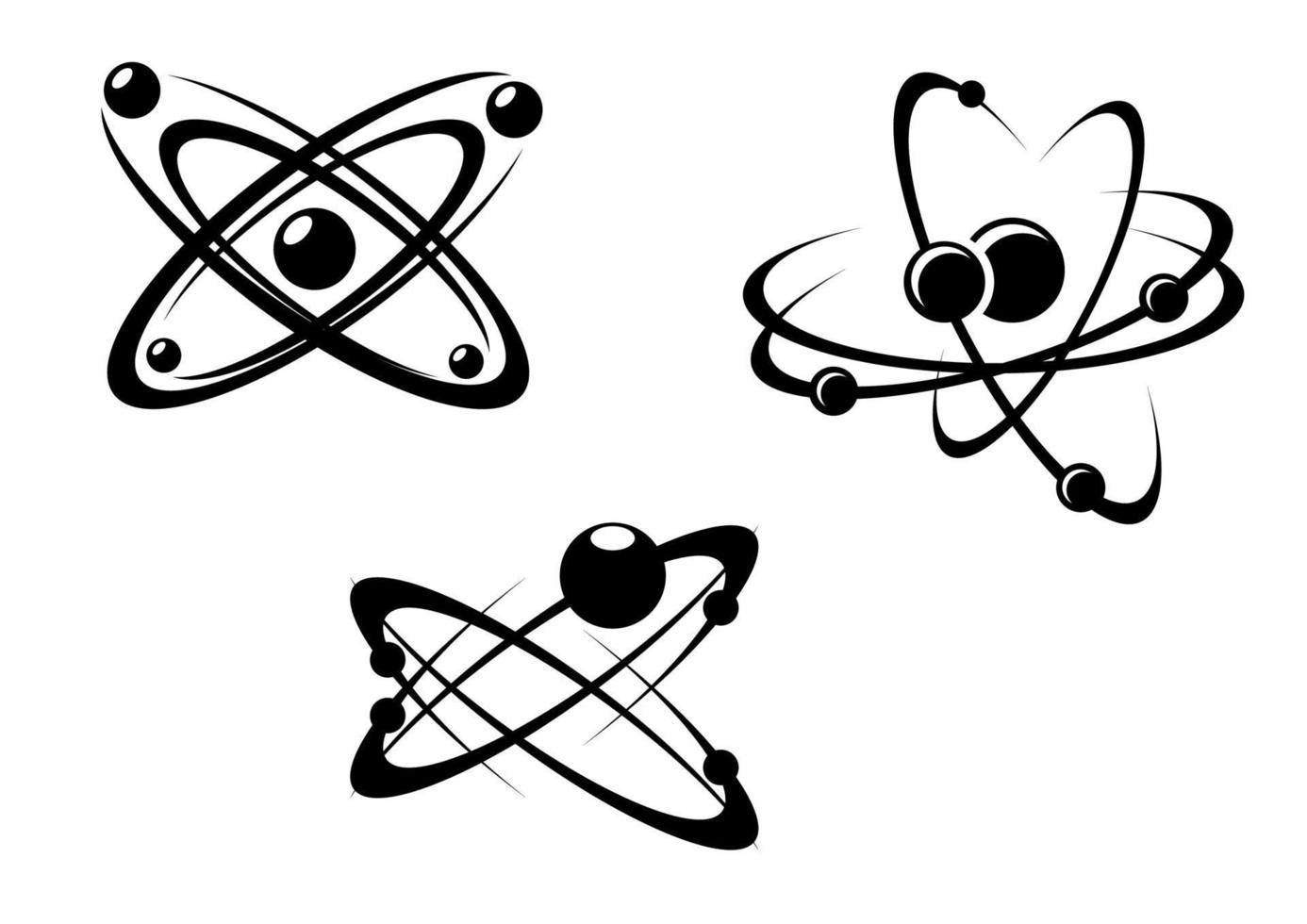 Science atom symbols vector