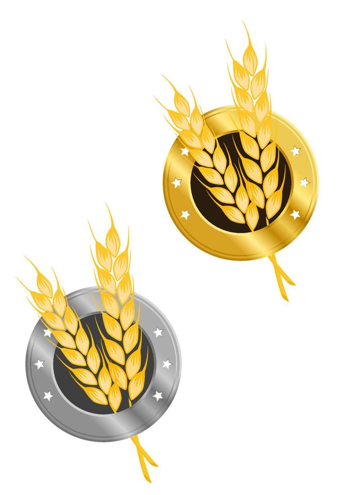 símbolo de la espiguilla de trigo vector