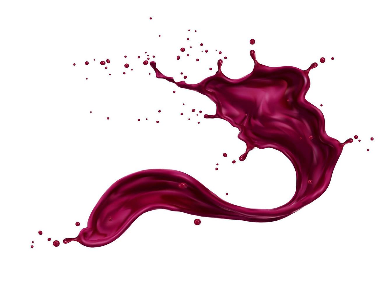 Blueberry or blackberry juice and yogurt splash vector