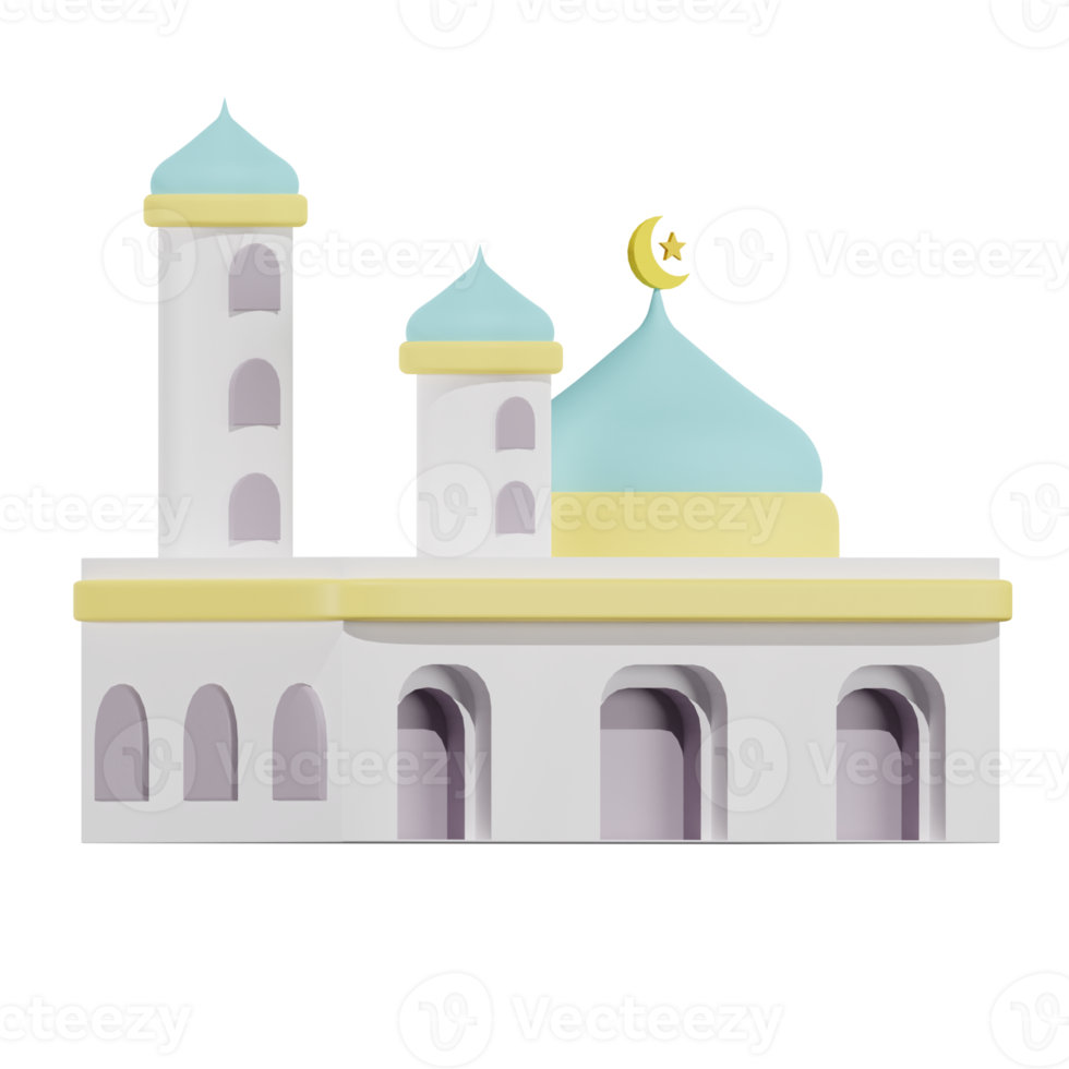 Mosque Ramadhan 3D Illustrations png