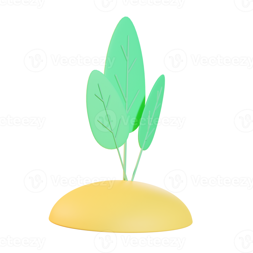Plants Earth Day 3D Illustrations png