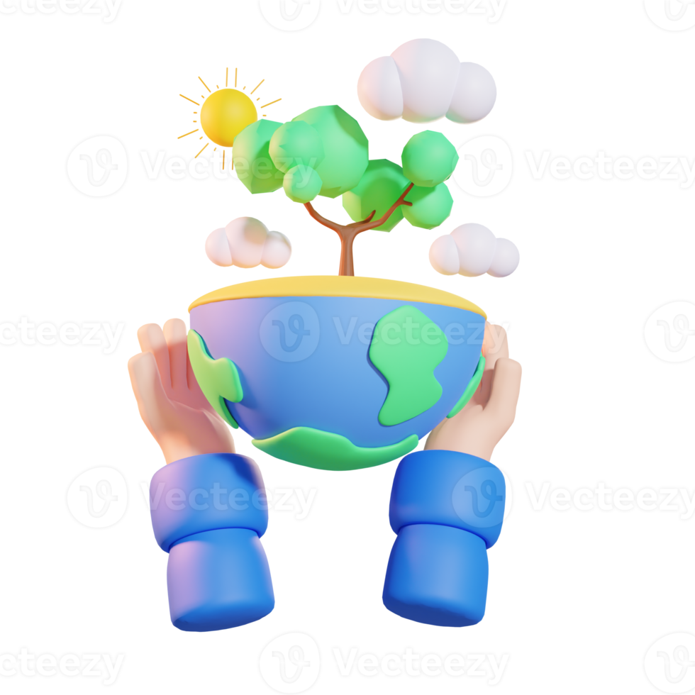 Earth Day  3D Illustrations png