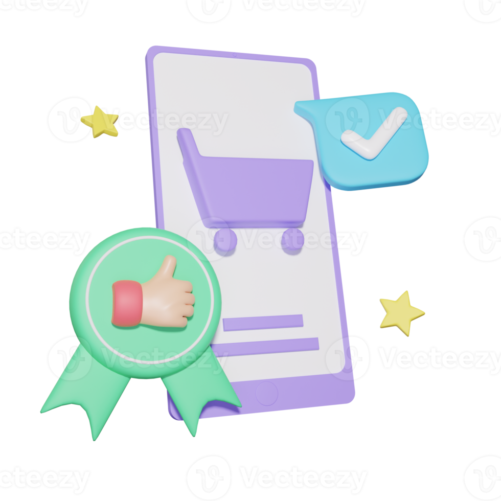Trusted Seller E Commerce 3D Illustrations png