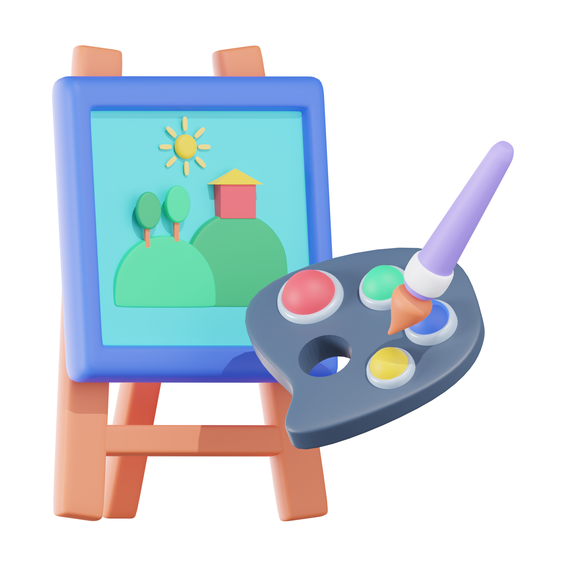 Art Class Education 3D Illustrations 11153684 PNG