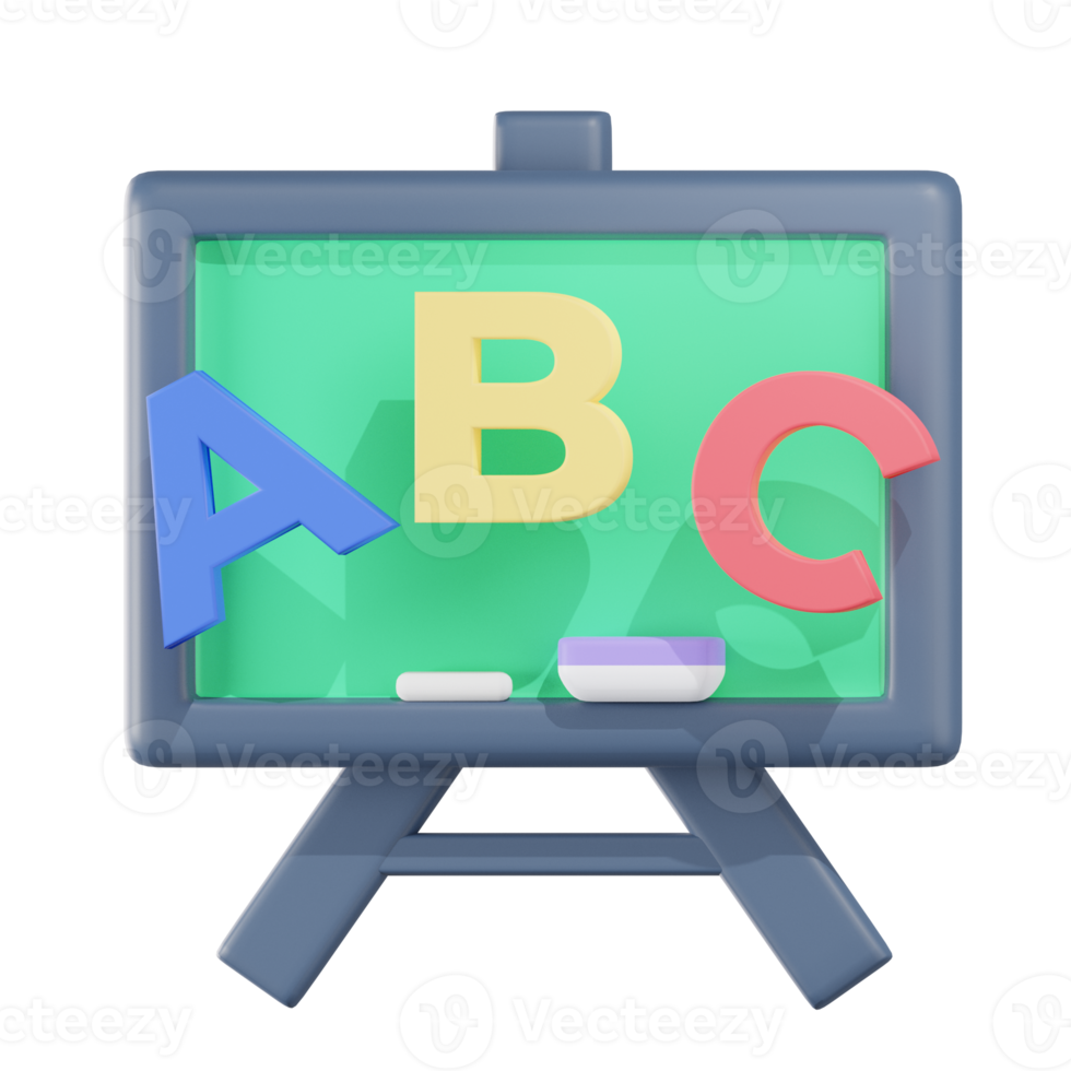 Board Education 3D Illustrations png