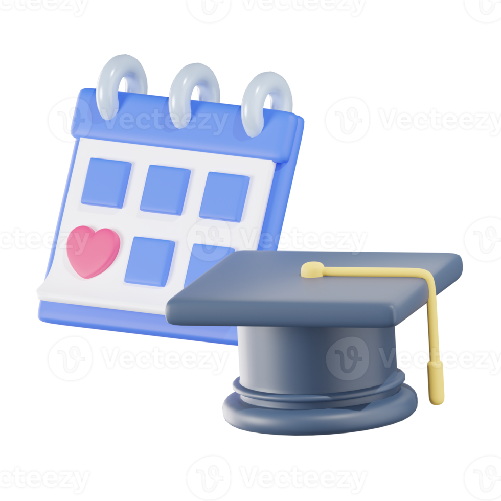 Schedule Education 3D Illustrations png