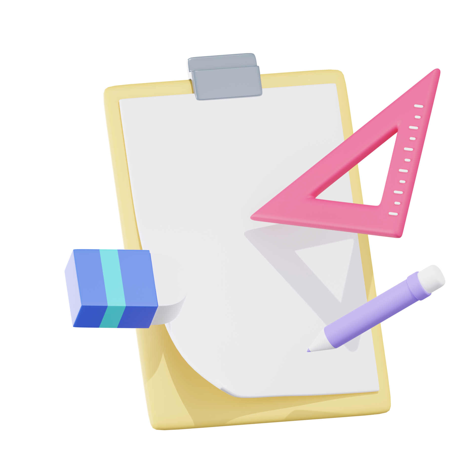 Clip Board Education 3D Illustrations 11153696 PNG 