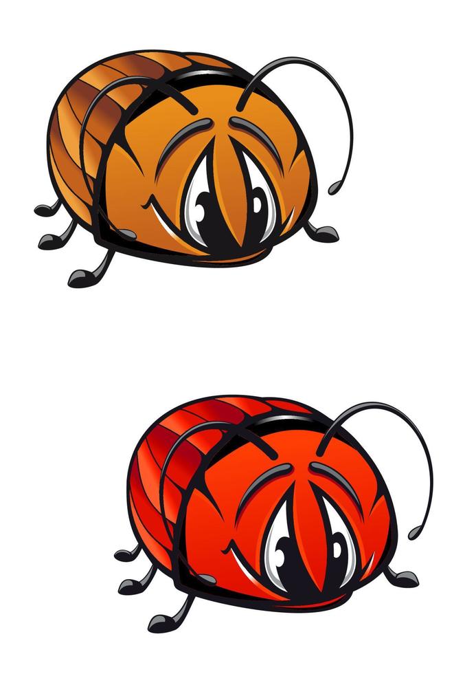 Cartoon beetle character vector