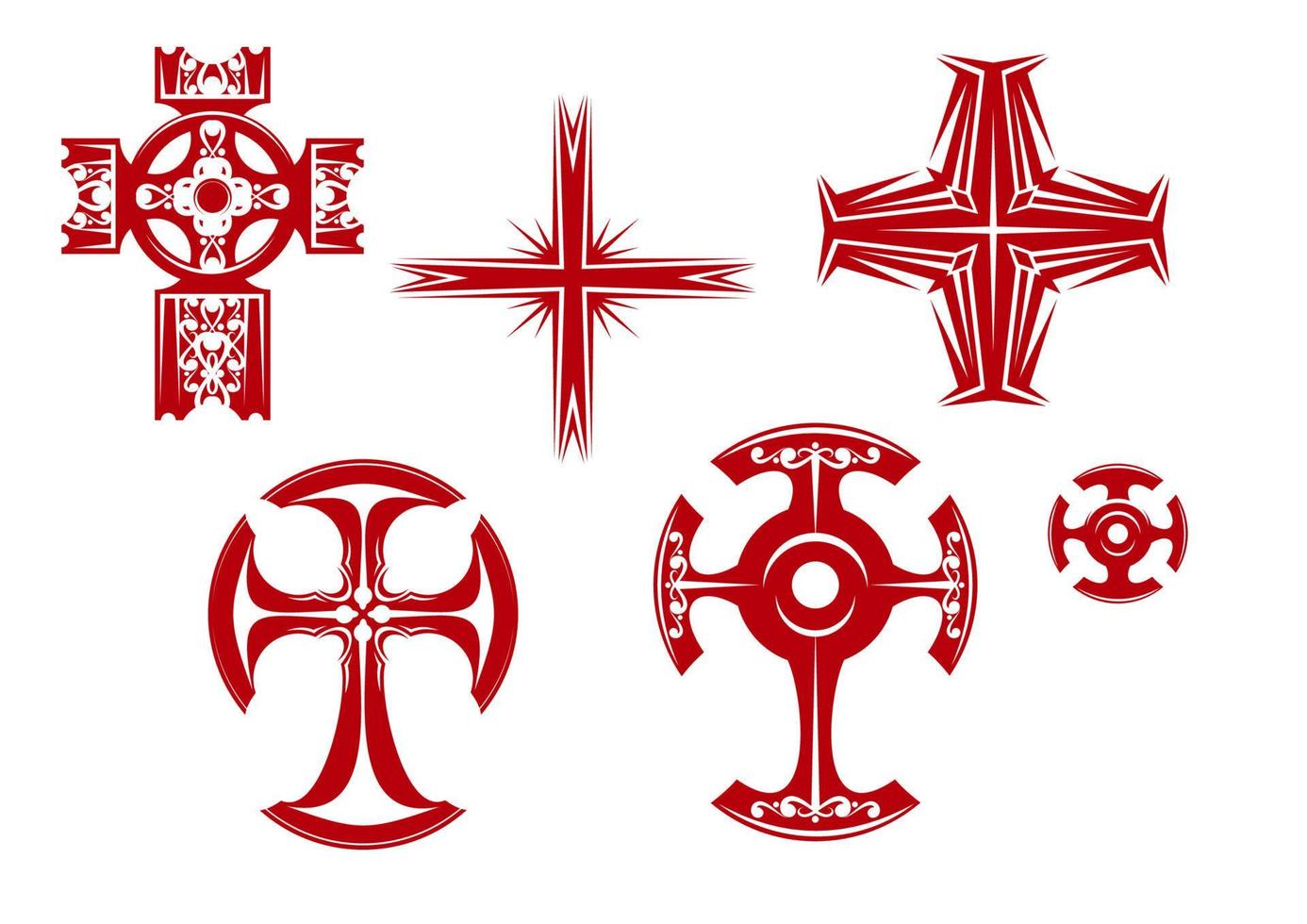 cruces religiosas, religión cristiana vector