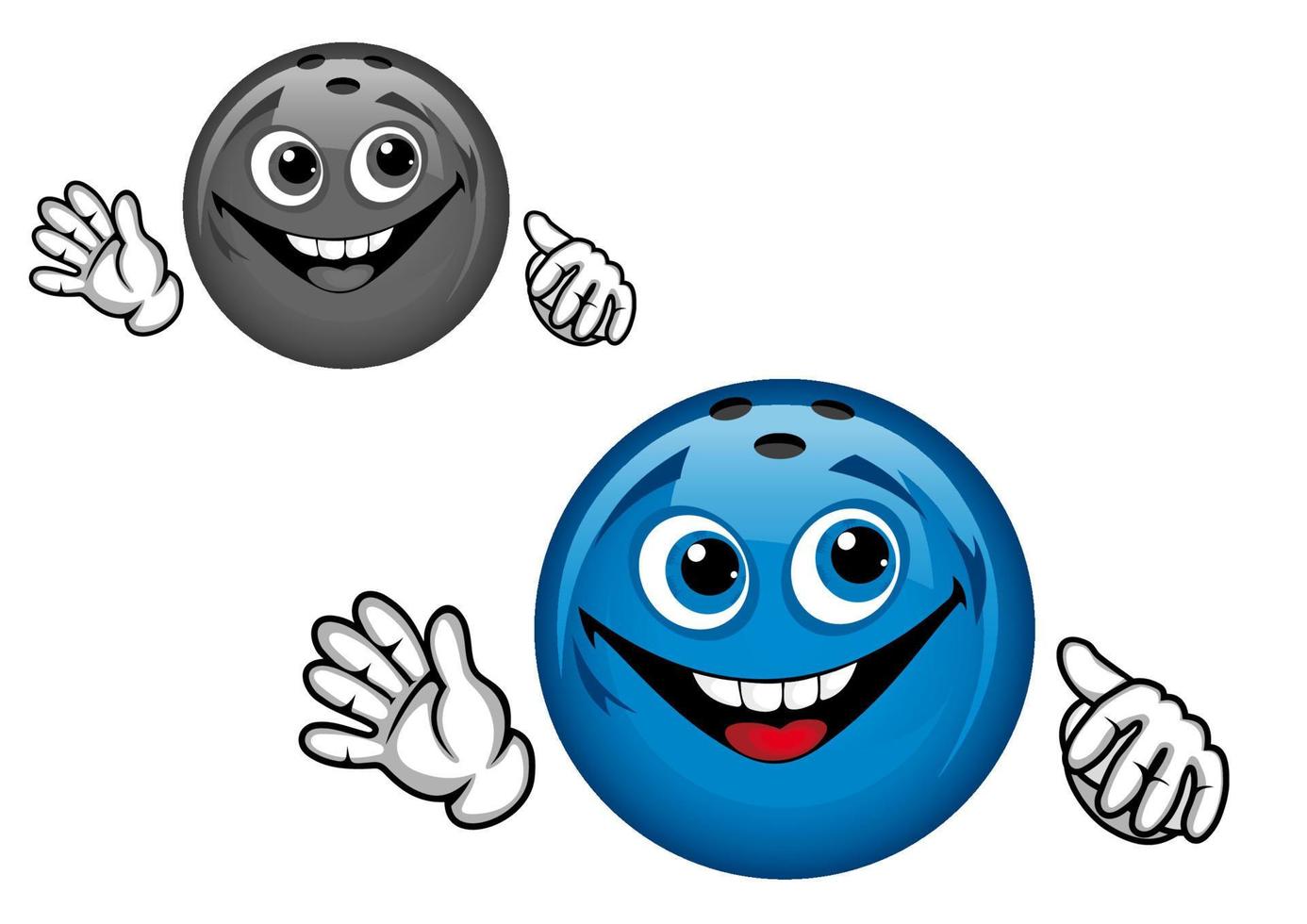 Bowling cartoon ball character personage vector