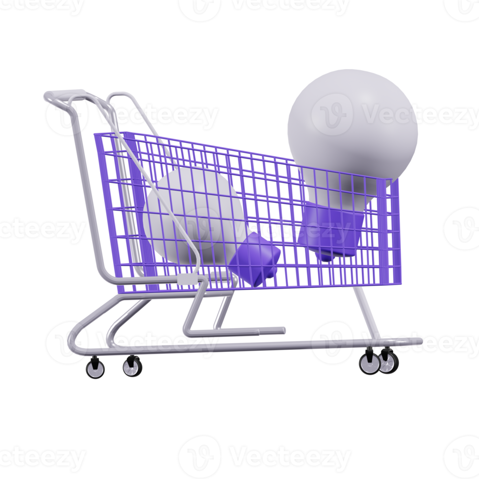 Cart Marketing 3D Illustrations png