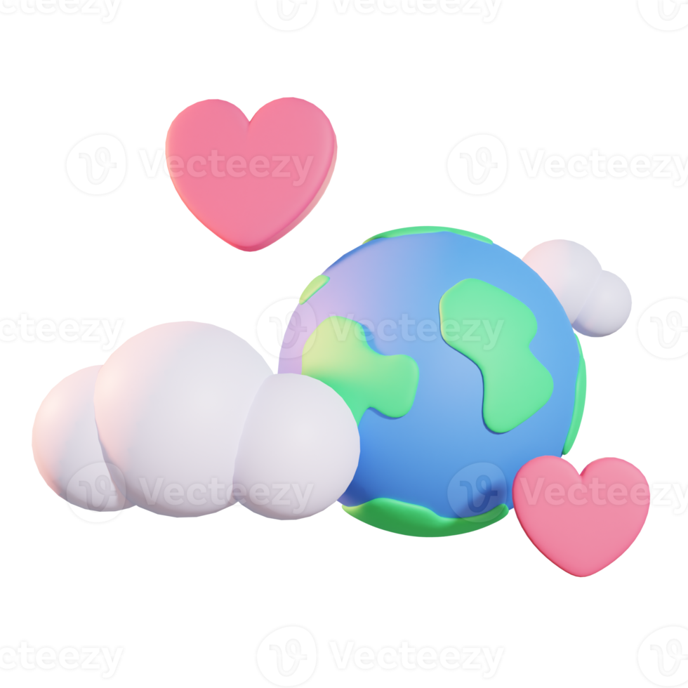Love Earth Earth Day 3D Illustrations 11153821 PNG