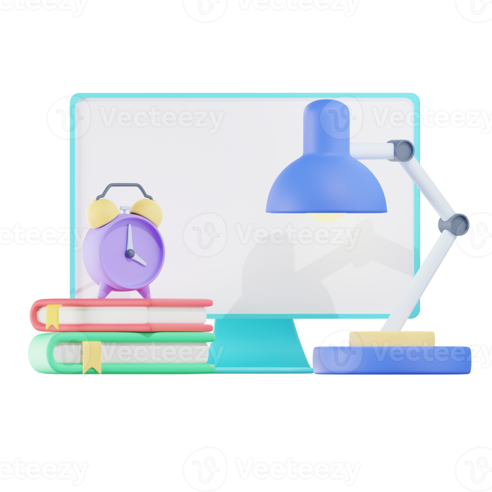 Desktop Education 3D Illustrations png