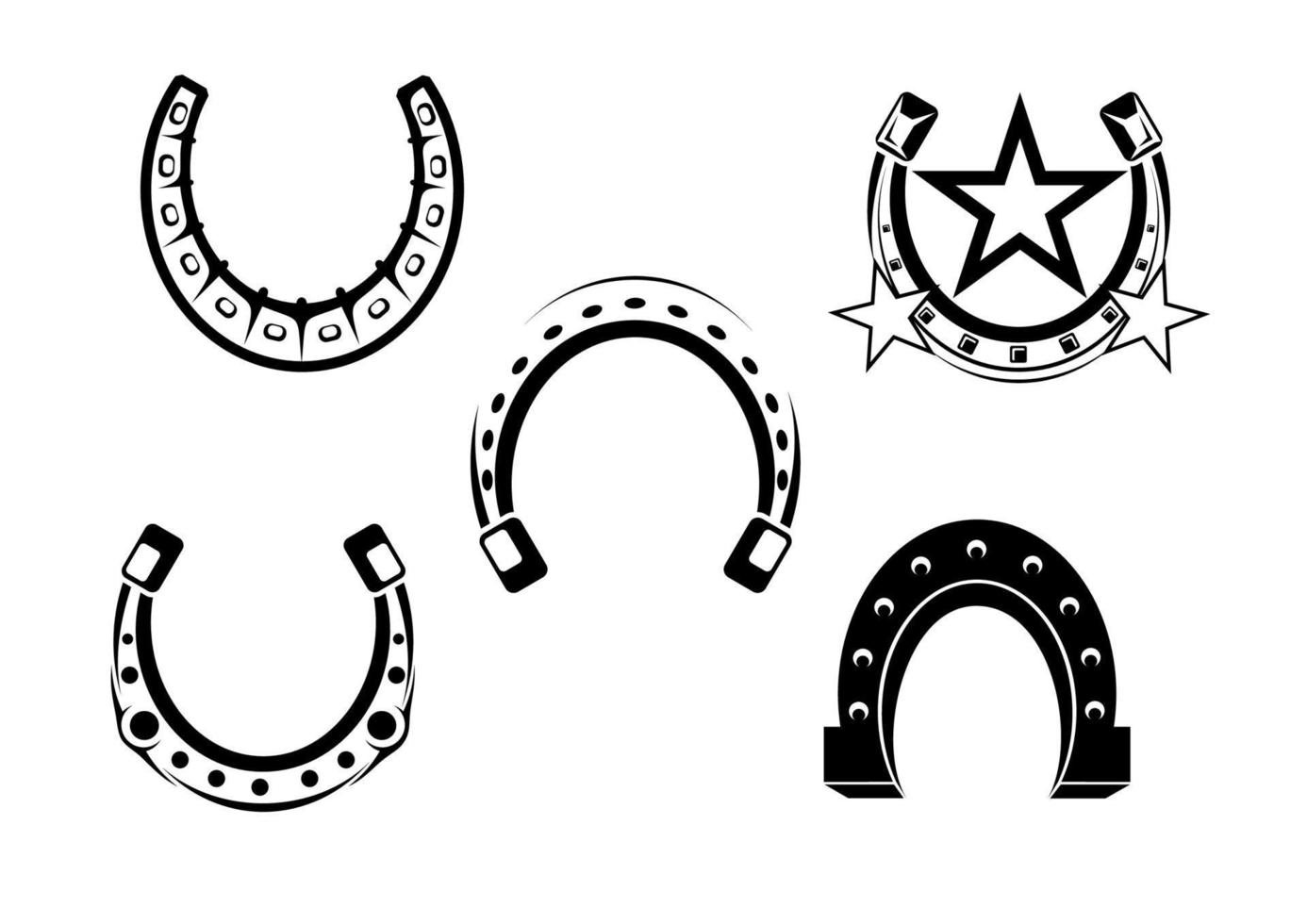 Set of horseshoes vector