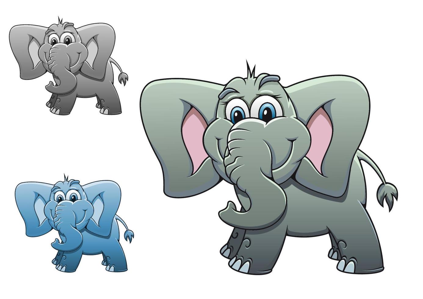 personaje de bebé elefante vector