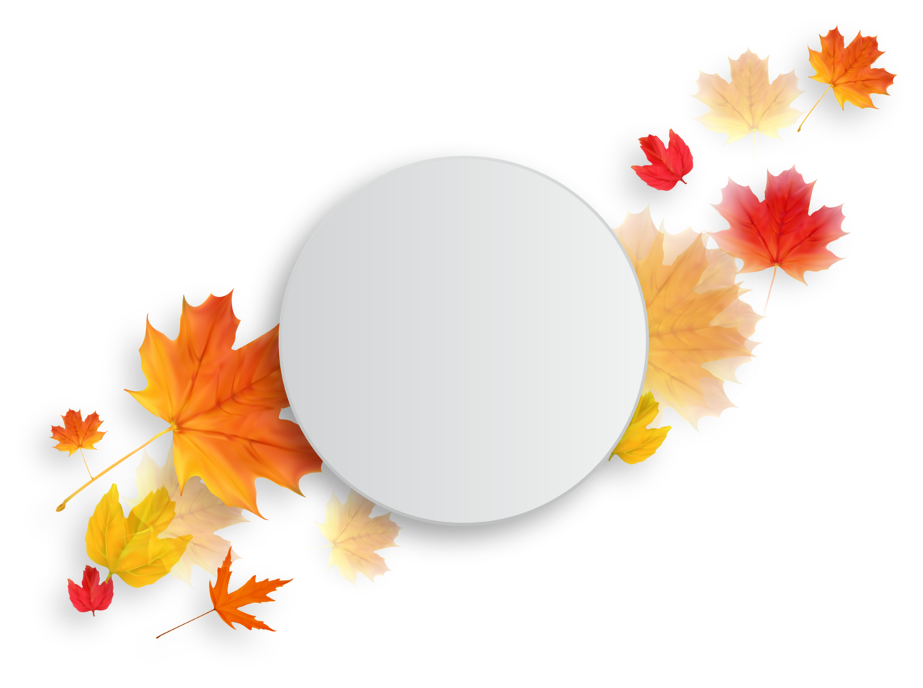 Falling Leaves Empty Autumn Frame png