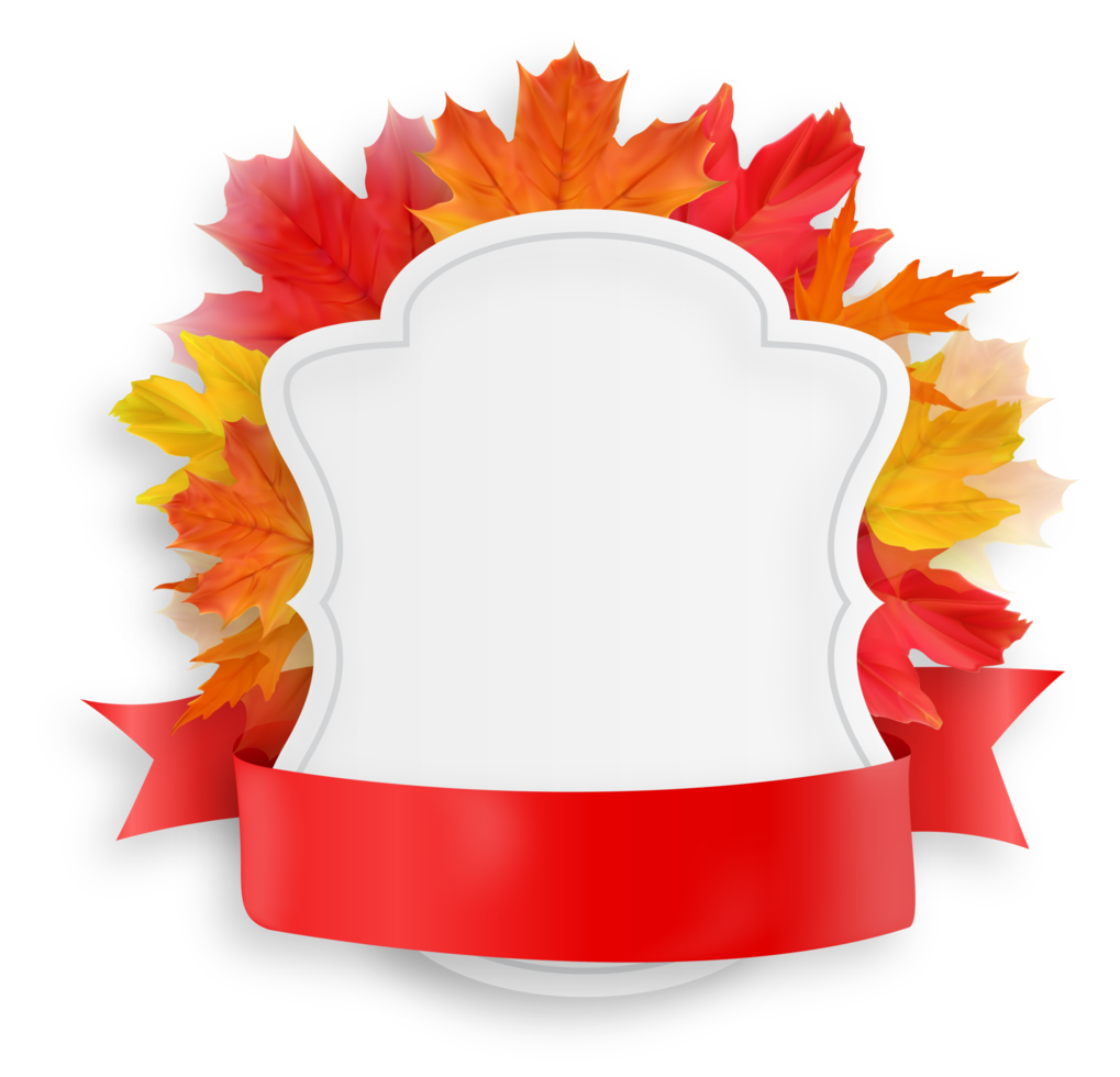 Falling Leaves Empty Autumn Frame png